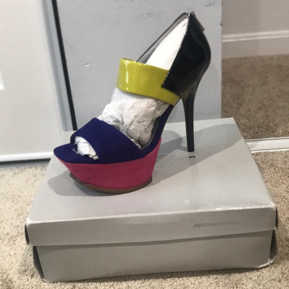 Jessica Simpson DP Purple/Kidsuede Heels - Picture 1 of 5